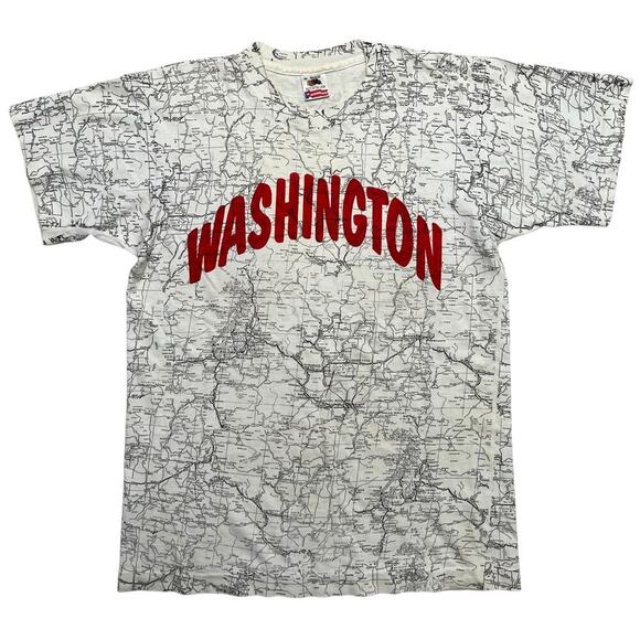 Vintage 90’s Fruit of The Loom Washington State‎ Single Stitch Tee / T-Shirt - M - Picture 1 of 5